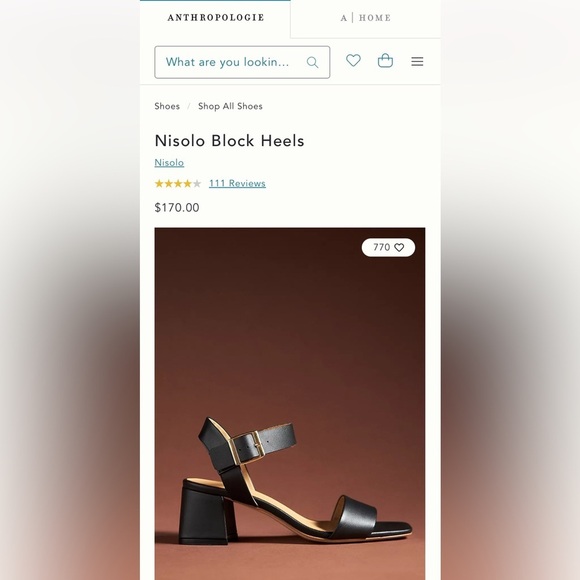 NISOLO Stella Go-To Block Heel Sandal size 5 in black leather New in Box! - Picture 2 of 14